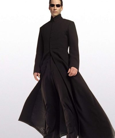 Black Keanu Reeves Matrix Neo Coat