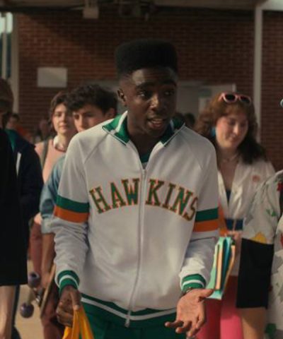 Lucas Sinclair Stranger Things Season 04 White Hawkins Jacket