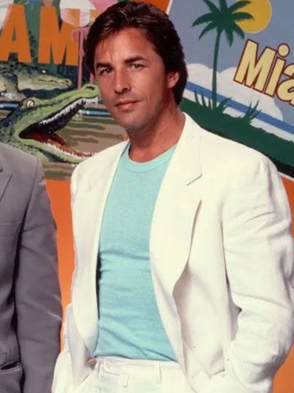 Detective James Crockett Miami Vice White Suit - Leather Jacketz