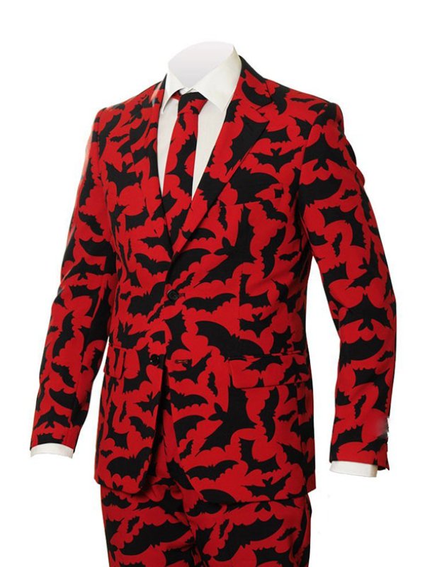 Men's Halloween Bat Blazer Costume Suit