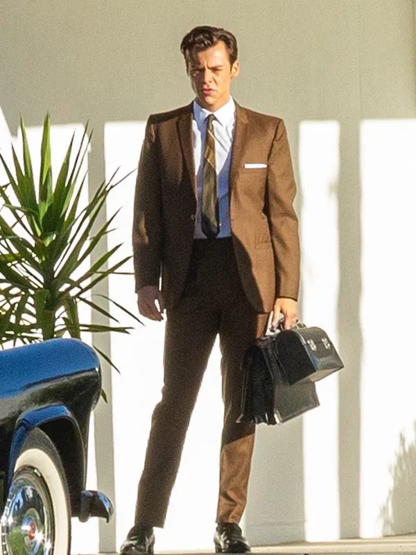 Harry Styles Don’t Worry Darling Brown Suit