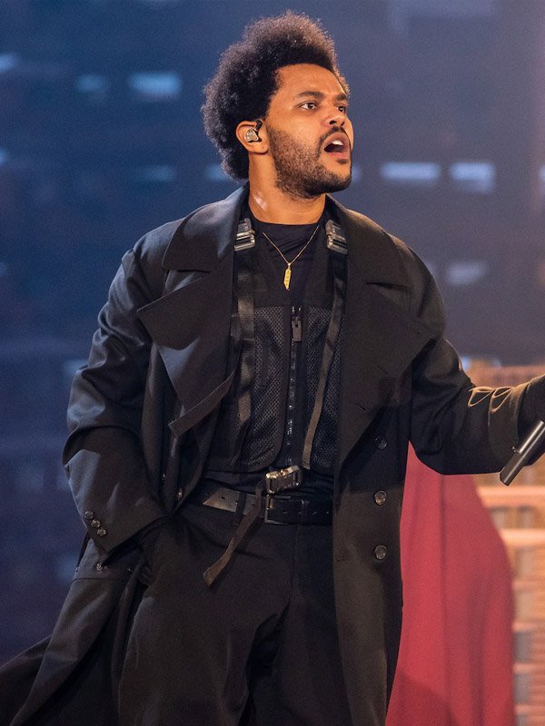 HBO Sofi Stadium The Weeknd Black Coat Trench