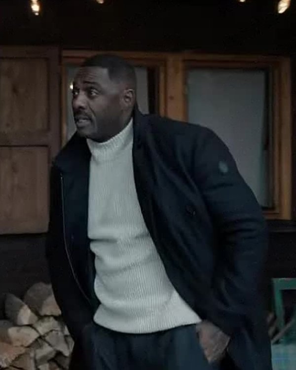 Alcott Film Extraction 2 Idris Elba Black Coat Woolen